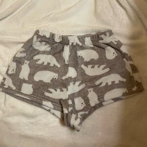 Cozy Polar Bear Print Women’s Shorts Size Small